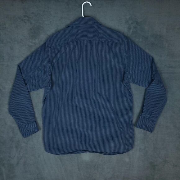 American Eagle Shirt Mens Large Pinstripe Button Up Premium Vintage Fit - Picture 12 of 12